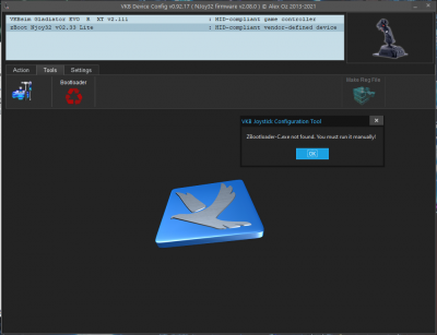 4 VKB Device Config v0.92.17 Startup Screen After Click on 3rd screen Error message.png